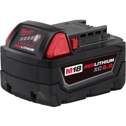Milwaukee M18 18-Volt 5.0 Ah Lithium-Ion XC Extended Capacity Battery Pack 48-11-1850