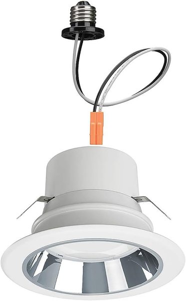 Commercial Electric 4 in. Integrated LED Color Selectable Recessed Downlight Trim Dimmable Ceiling Light w/4 Color Baffle Selections