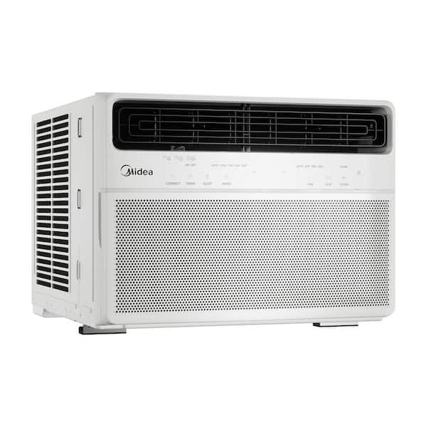Midea 12,000 BTU Smart Window AC Cools up to 550 sq. ft. with Heater, Remote, Sleep Mode, Dual Filter, Wi-Fi, Arctic White