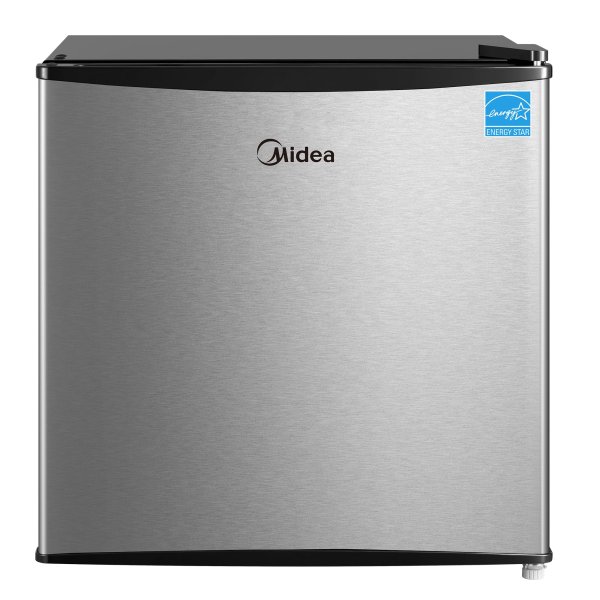 Midea MERM17B0ASL 1.7 Cu Ft Mini Fridge, Steel Gray