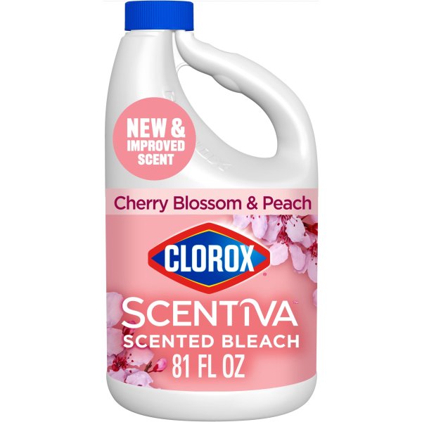 Clorox Scentiva Scented Bleach  Cherry Blossom and Peach  81 Fluid Ounces