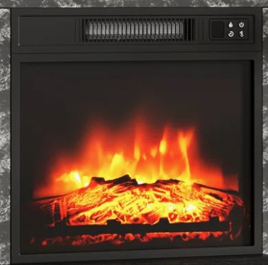18" Freestanding 1400W Electric Fireplace with Remote Control (Electric fireplace ONLY)