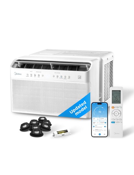 Midea 12000 BTU DOE Smart Inverter U-Shaped Window Air Conditioner with Energy Star 550 Sq. Ft