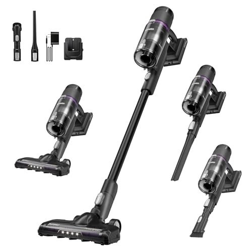 Eureka Cordless Vacuum Cleaner Lightweight, Stick Vacuum Rechargeable for Hardwood, Pet Hair, Black, ReactiClean 410